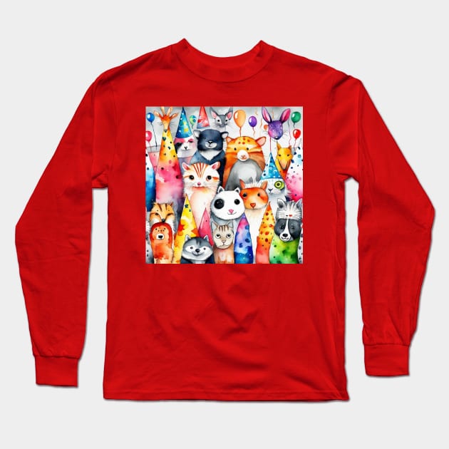 Party animals gift ideas Long Sleeve T-Shirt by WeLoveAnimals